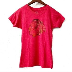 Chicago Blackhawks Newbury Collection Red Shirt Sleeve T-Shirt Women’s Small